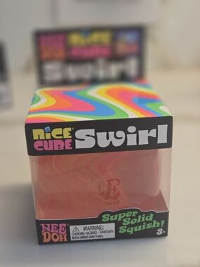 Nice Cube Swirl Super Solid Squish! Kids Toy - Pink/Red